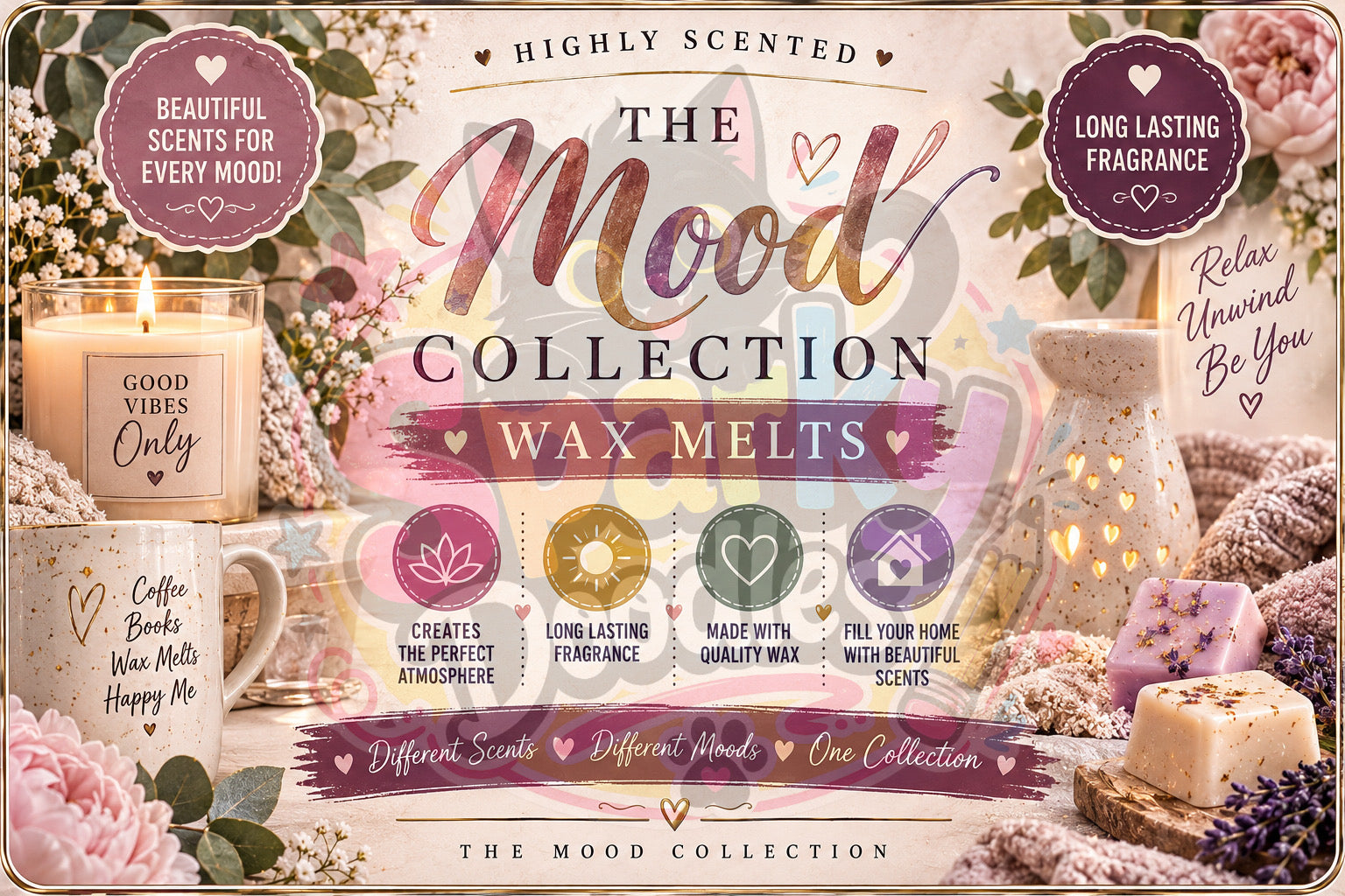 HB Wax Melt Collection Labels