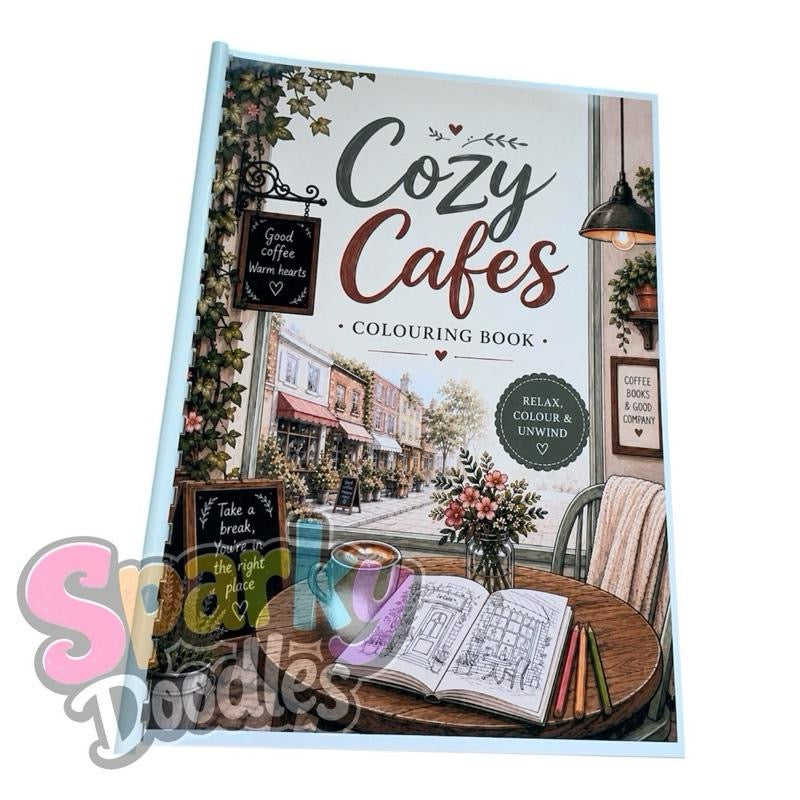 Cozy Cafes Colouring Book