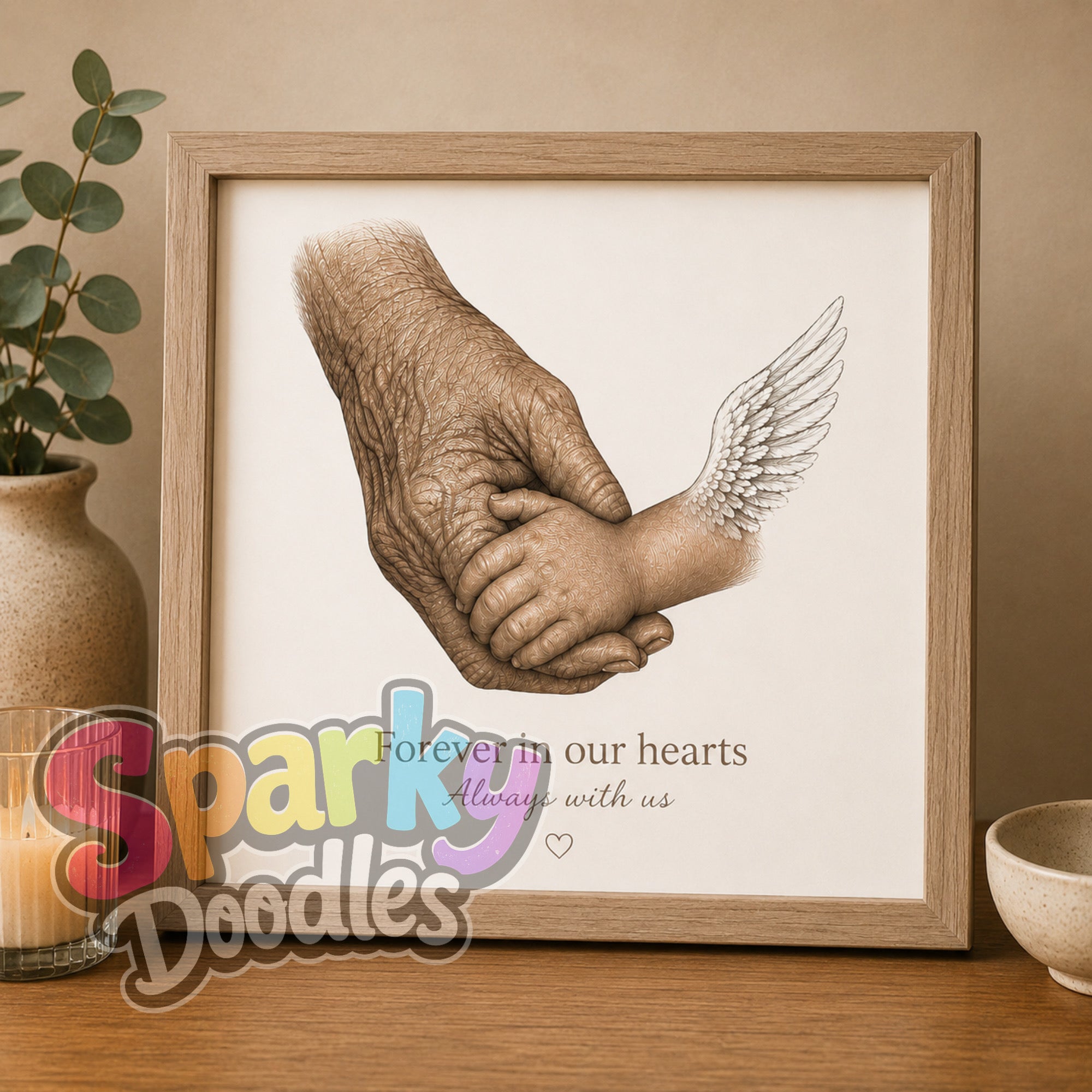 Angel Hands & Feet Child Loss & Remembrance A4 Print (Pay What You Can Afford) - A4 Keepsake - Unframed