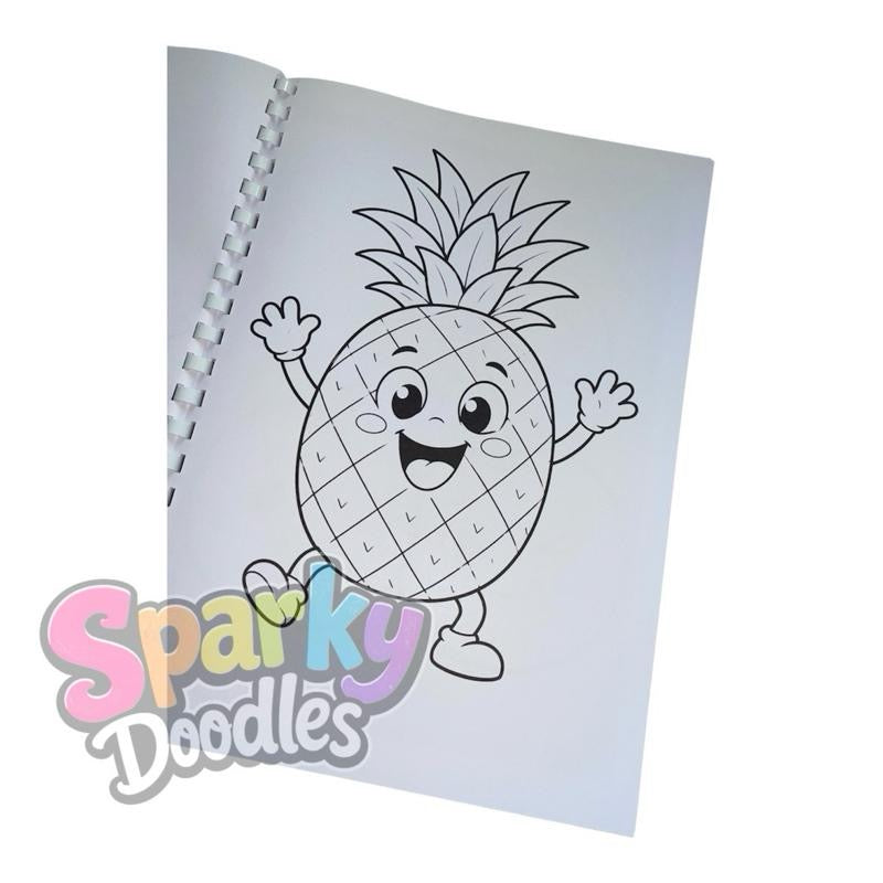 Funny Fruits Colouring Book