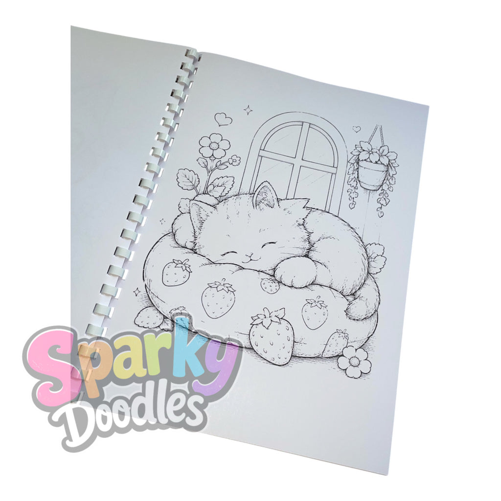 Strawberry Cats Colouring Book
