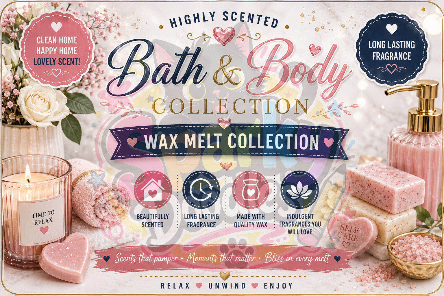 HB Wax Melt Collection Labels