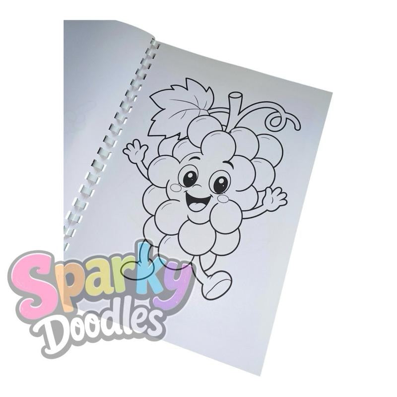 Funny Fruits Colouring Book