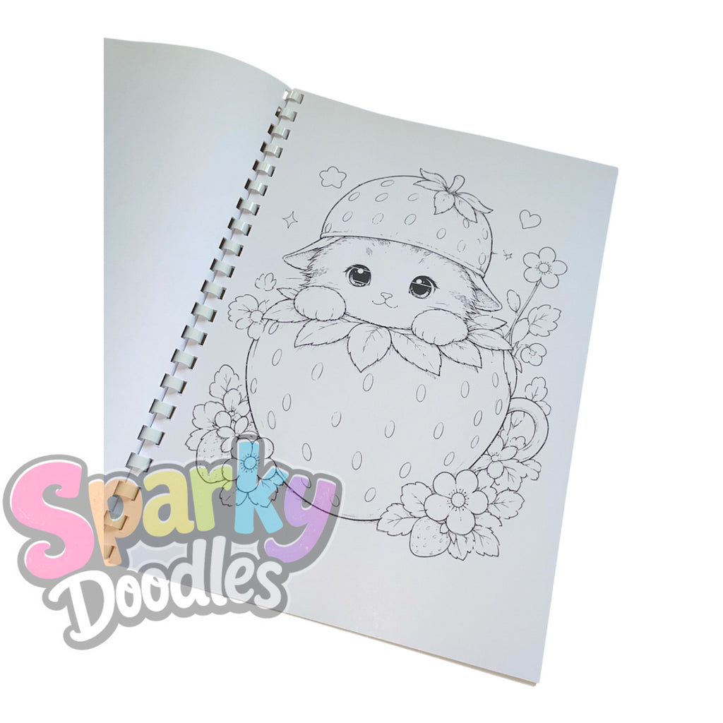 Strawberry Cats Colouring Book