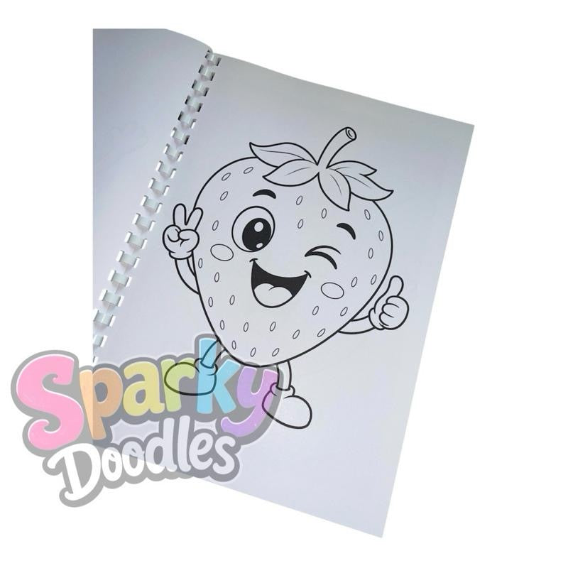 Funny Fruits Colouring Book