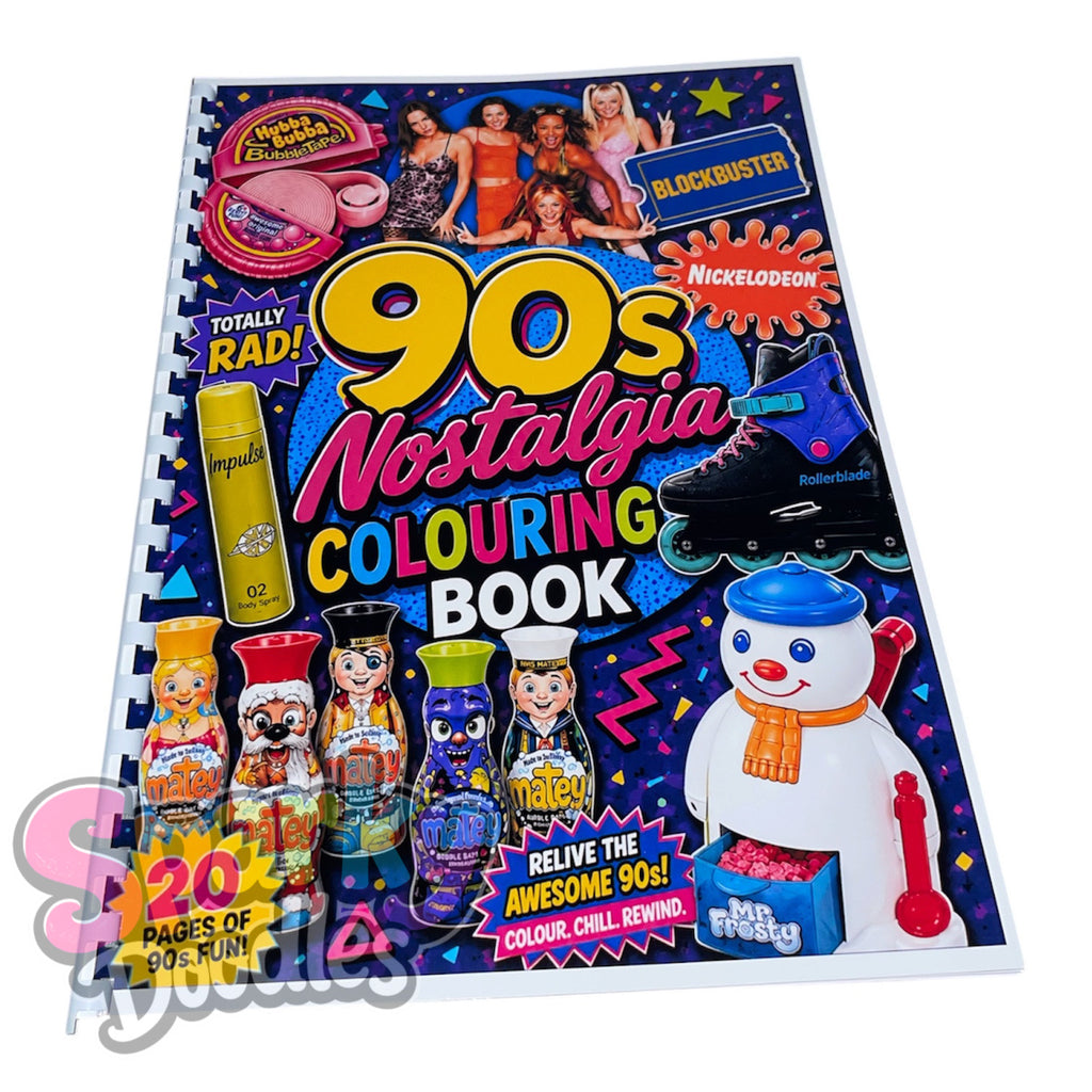 90s Nostalgia Colouring Book