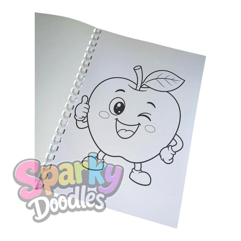 Funny Fruits Colouring Book