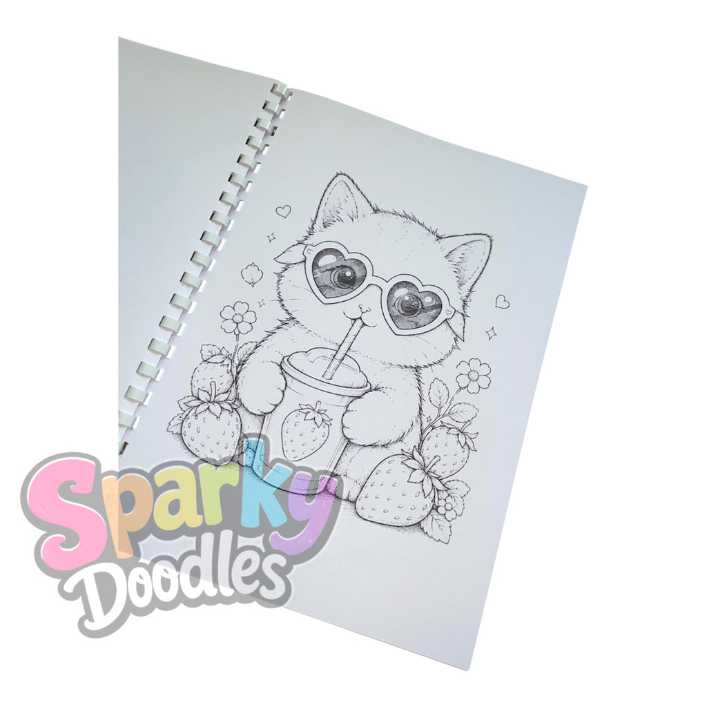 Strawberry Cats Colouring Book
