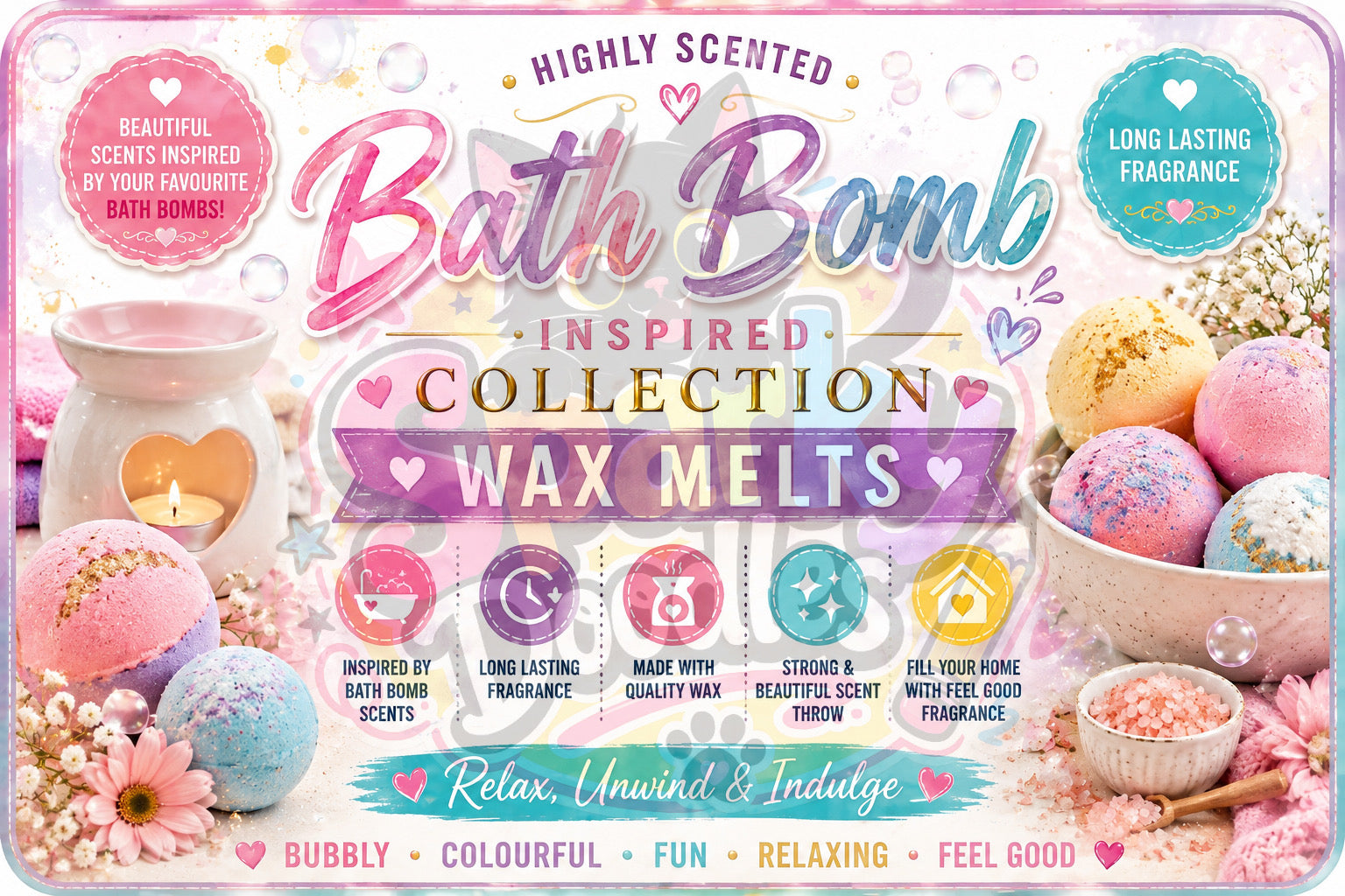 HB Wax Melt Collection Labels