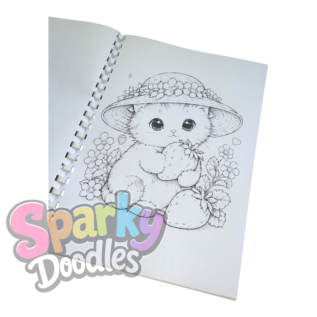 Strawberry Cats Colouring Book