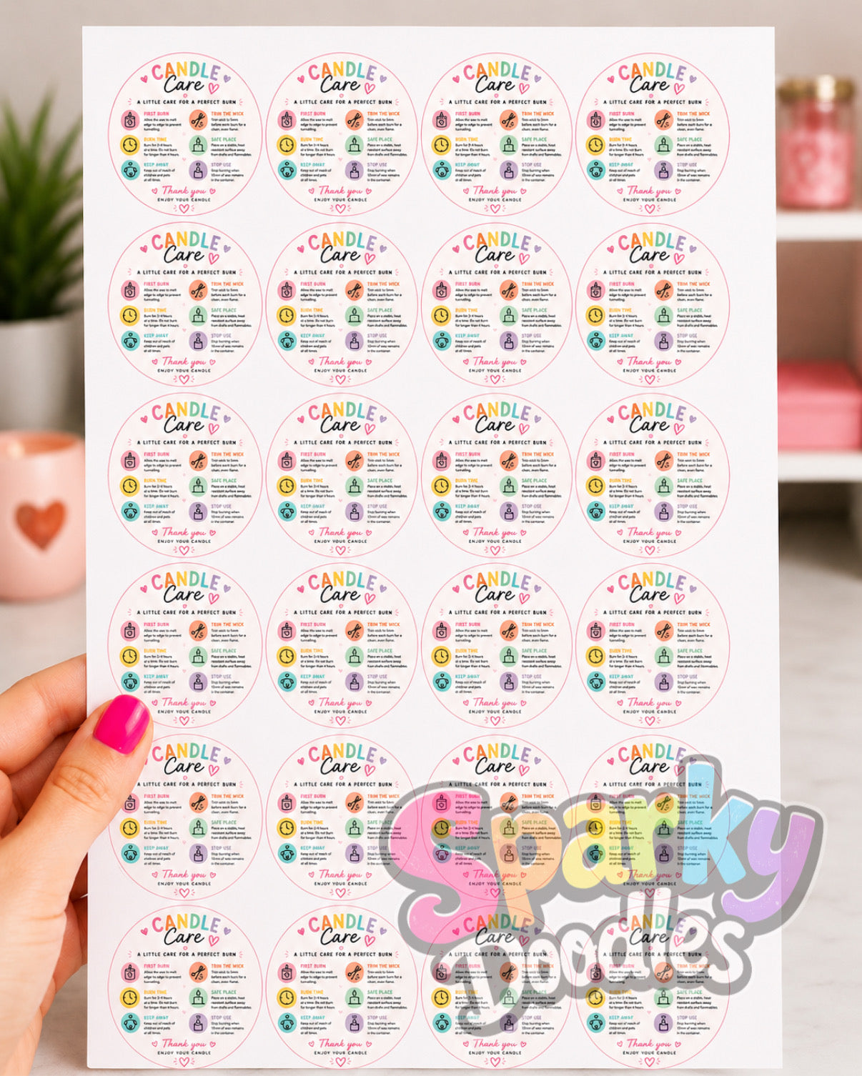 Candle Care Labels